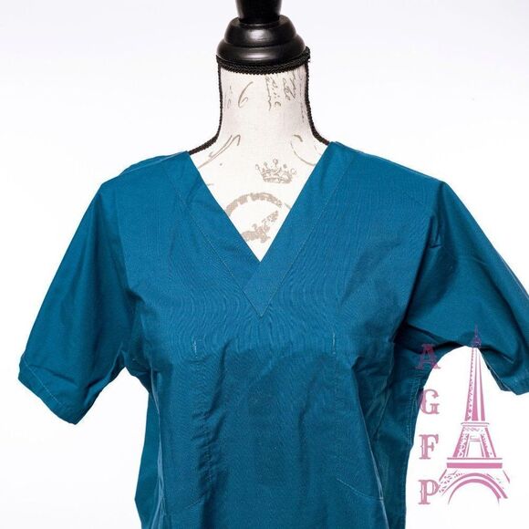 Landau nursing uniform green medical nurse short sleeve scrubs top 💖 2/$30 - Picture 7 of 10